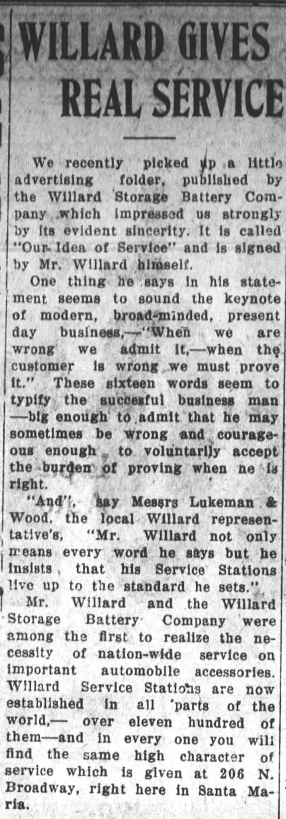 Clipping from Santa Maria Times